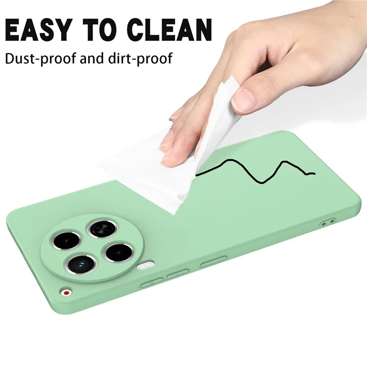 Para o TECNO Camon 30 5G Case Líquido de Silicone Anti-Arranhões Forro Macio Capa de Telefone - Verde