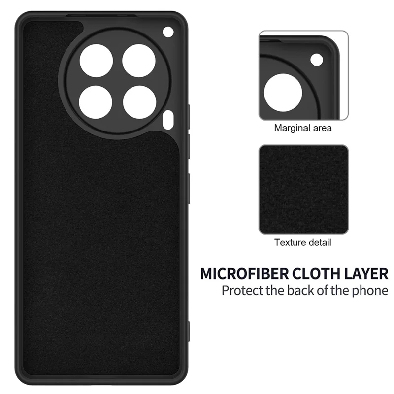 For TECNO Camon 30 5G Case Liquid Silicone Anti-Scratch Lining Soft Phone Cover - Black