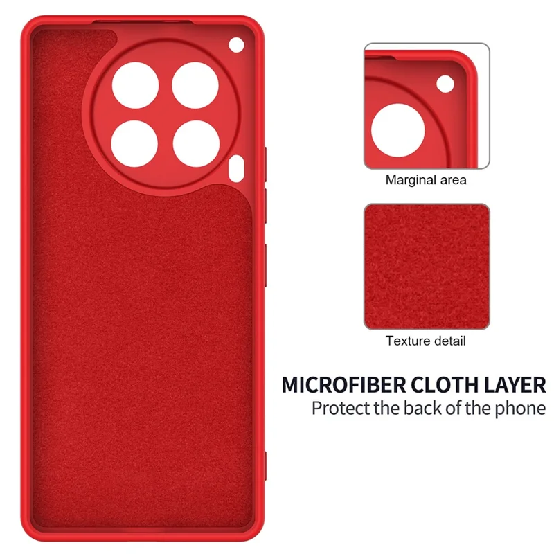 For TECNO Camon 30 5G Case Liquid Silicone Anti-Scratch Lining Soft Phone Cover - Red