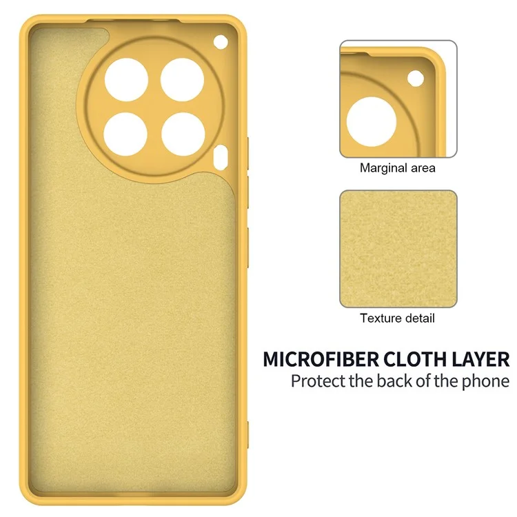 Para TECNO Camon 30 4G Caso com Cinta Manual Cobertura de Telefone Protetora de Silicone Líquido - Amarelo
