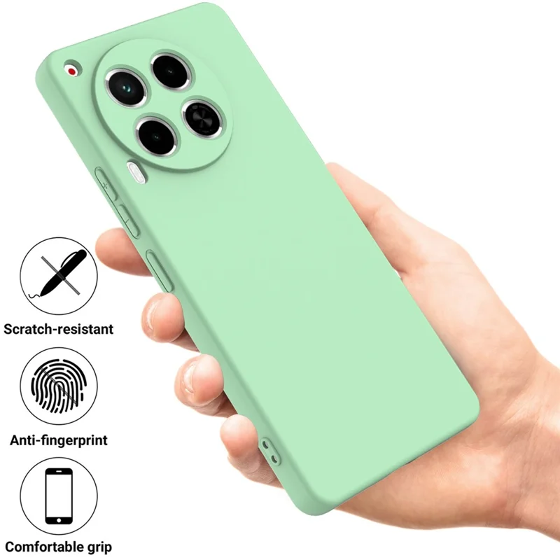 For TECNO Camon 30 4G Case with Hand Strap Liquid Silicone Protective Phone Cover - Green