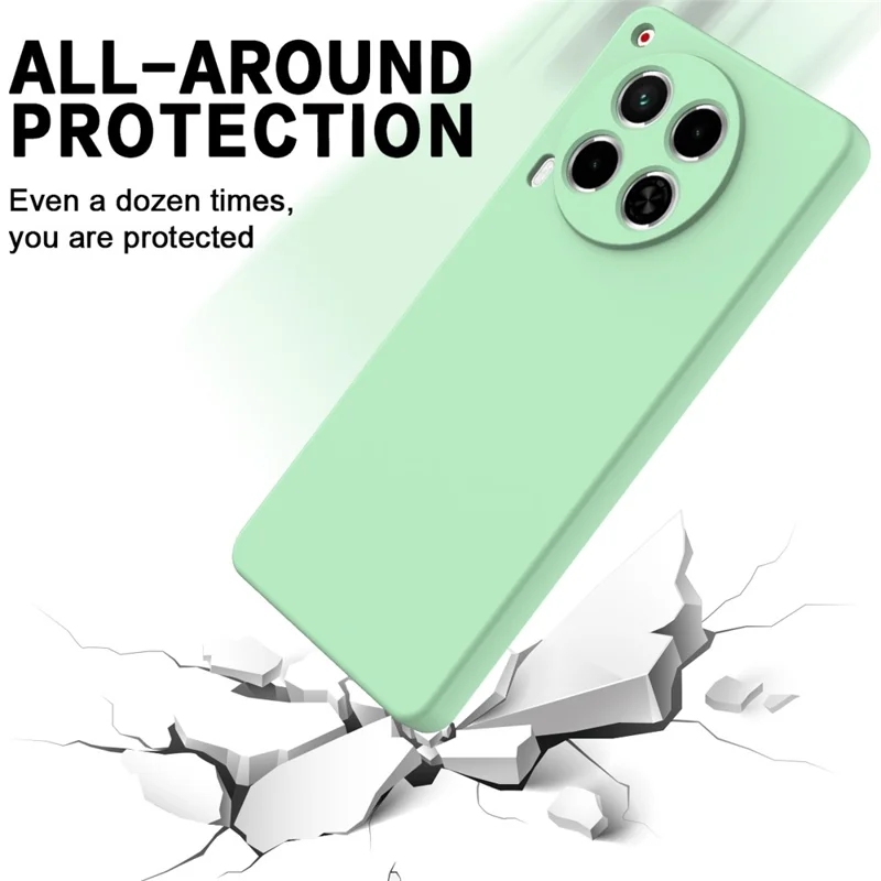 For TECNO Camon 30 4G Case with Hand Strap Liquid Silicone Protective Phone Cover - Green
