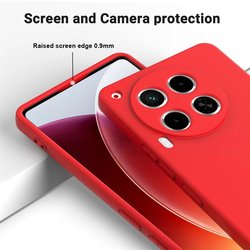 For TECNO Camon 30 4G Case with Hand Strap Liquid Silicone Protective Phone Cover - Red