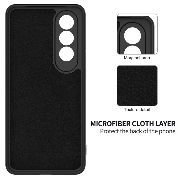 Per OnePlus Nord CE4 5G Case Slim-Fit Liquid Silicone Protective Back Cover con Cinturino per Polso - Nero