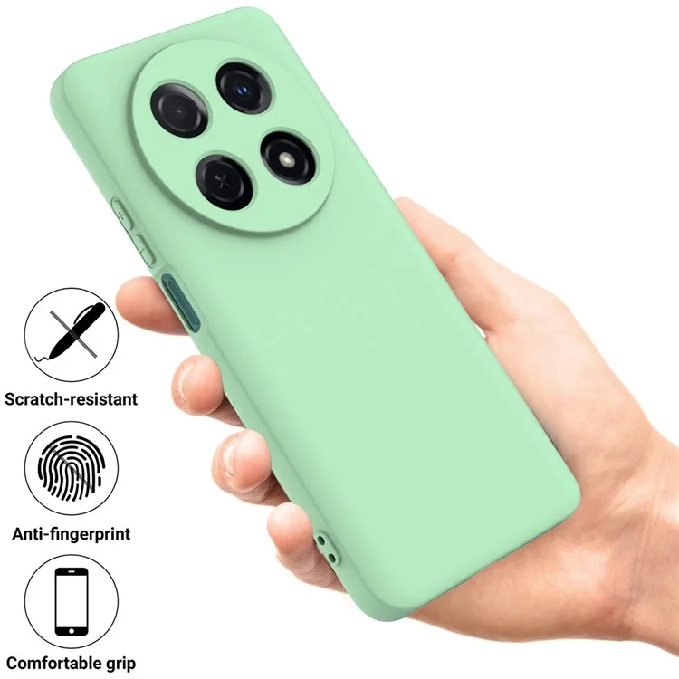 Para Huawei nova 12i 4G Case Liquid Silicone Shockproof Slim Phone Cover with Strap - Verde