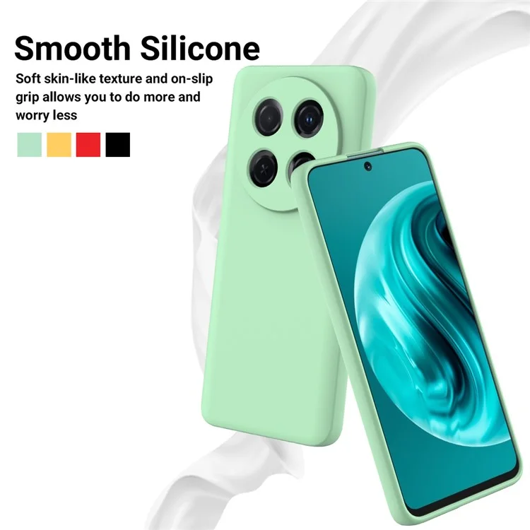Para Huawei nova 12i 4G Case Liquid Silicone Shockproof Slim Phone Cover with Strap - Verde