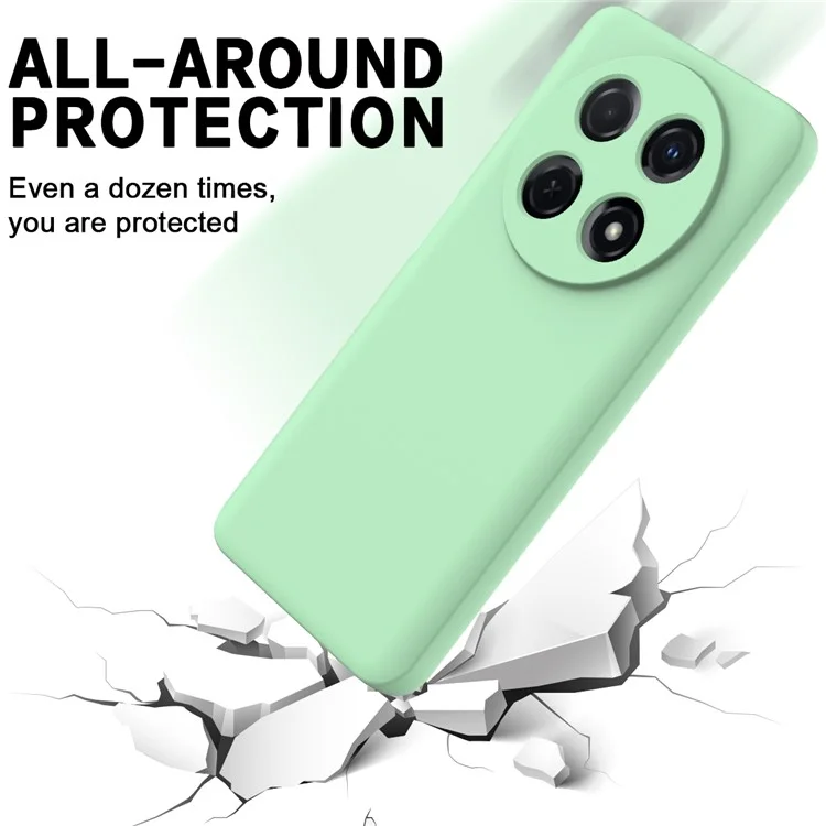 Para Huawei nova 12i 4G Case Liquid Silicone Shockproof Slim Phone Cover with Strap - Verde