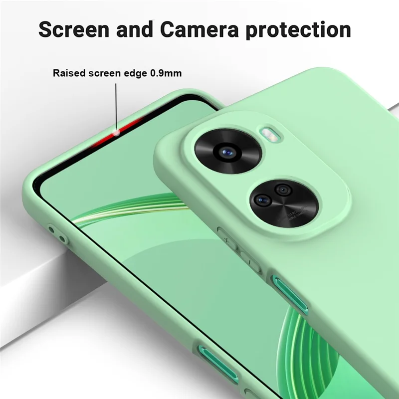 For Huawei nova 12 SE 4G / nova 11 SE Shockproof Case Liquid Silicone Protective Cover with Hand Strap - Green