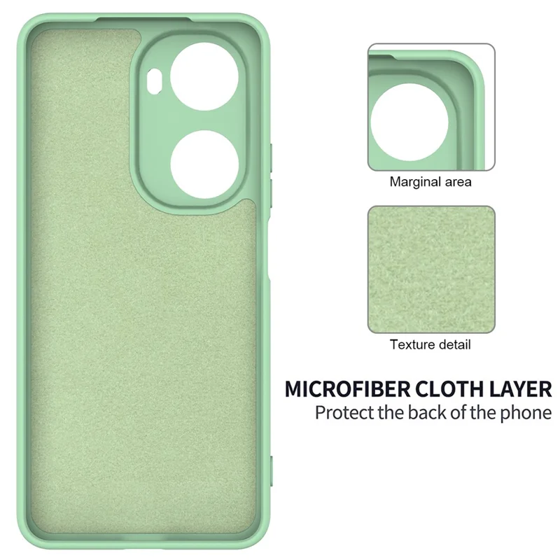 For Huawei nova 12 SE 4G / nova 11 SE Shockproof Case Liquid Silicone Protective Cover with Hand Strap - Green