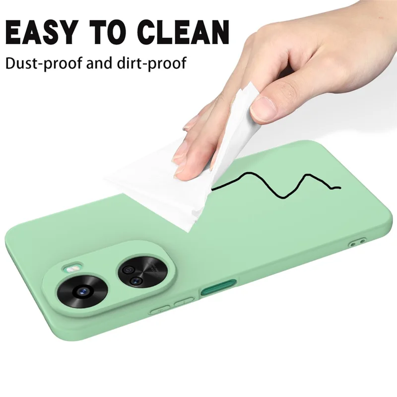 For Huawei nova 12 SE 4G / nova 11 SE Shockproof Case Liquid Silicone Protective Cover with Hand Strap - Green