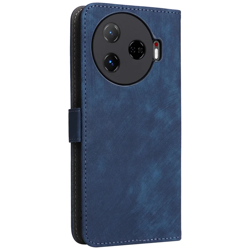 For TECNO Camon 30 Pro 5G CL8 Case PU Leather Phone Cover Folio Wallet RFID Blocking - Blue