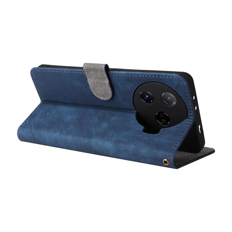 For TECNO Camon 30 Pro 5G CL8 Case PU Leather Phone Cover Folio Wallet RFID Blocking - Blue