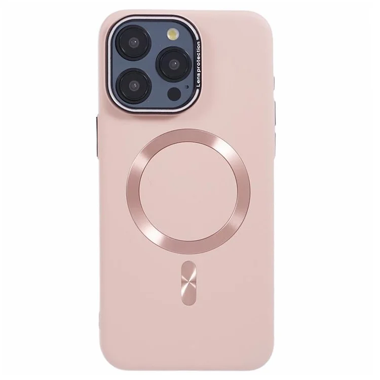 MMKK Series for iPhone 15 Pro Max Case Rubberized Magnetic PC Phone Cover Compatible with Magsafe - Pink