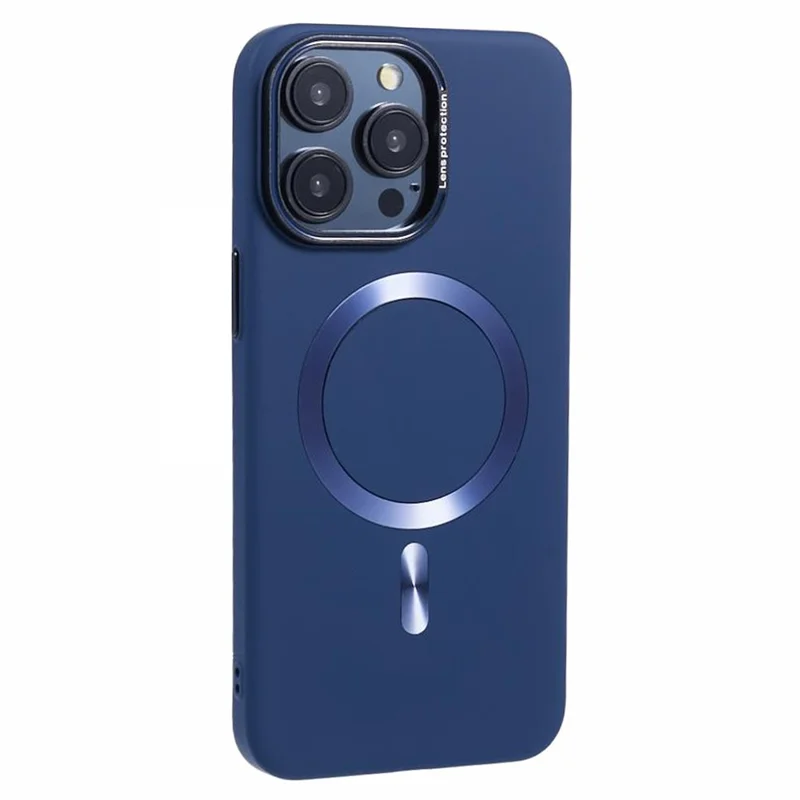 MMKK Series for iPhone 15 Pro Max Case Rubberized Magnetic PC Phone Cover Compatible with Magsafe - Sapphire