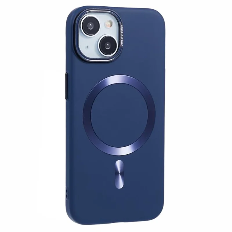 MMKK Series para iPhone 14 Case Compatível com Magsafe Capa de PC Duro Enrubescente - Safira