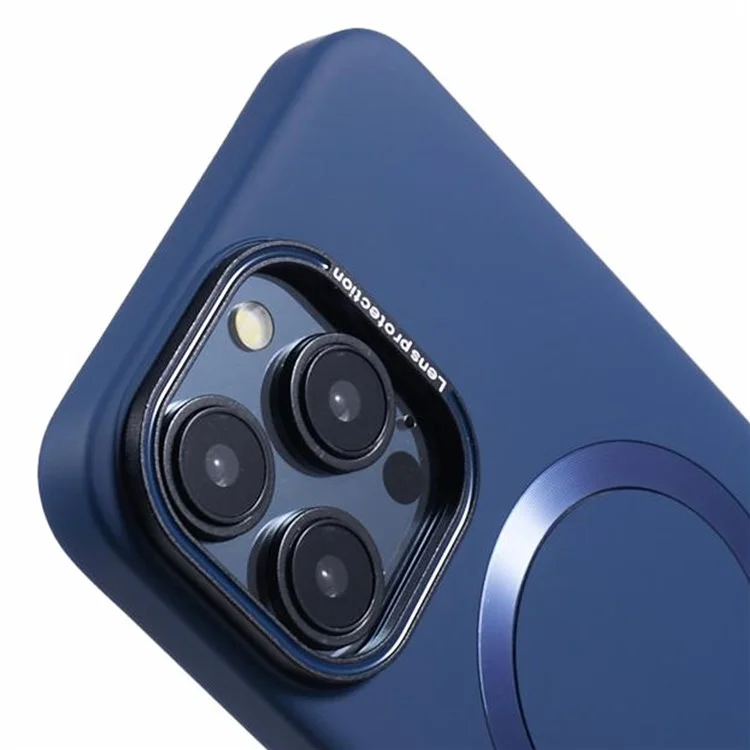 MMKK Series for iPhone 13 Pro Max Magnetic Case Anti-Scratch Hard PC Rubberized Phone Cover - Sapphire