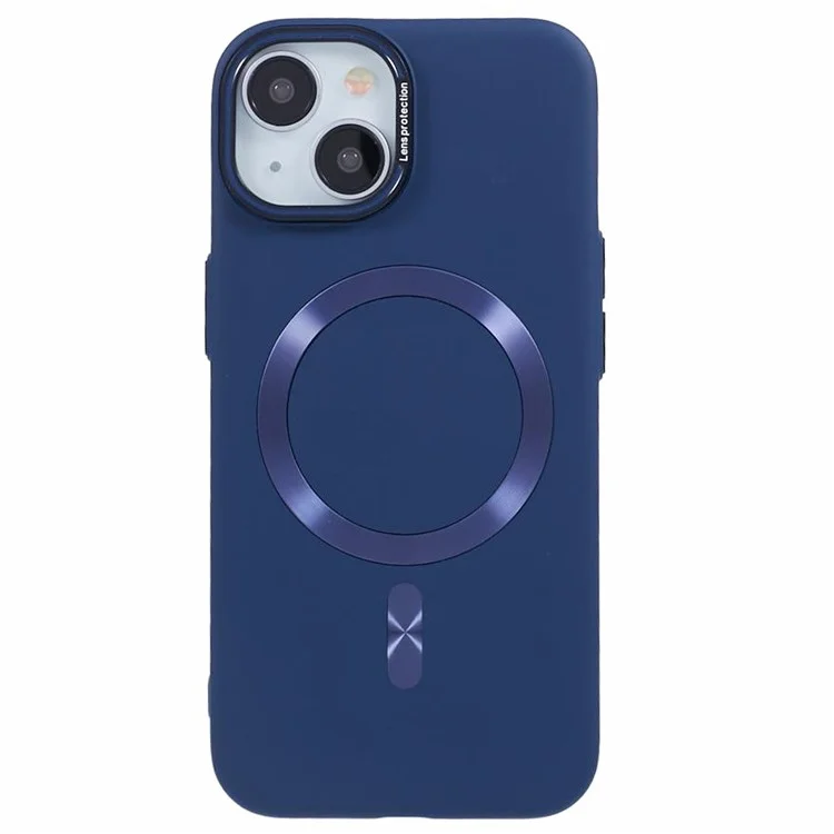 MMKK Series for iPhone 13 Magnetic PC Phone Case Rubberized Cover Compatible with Magsafe - Sapphire