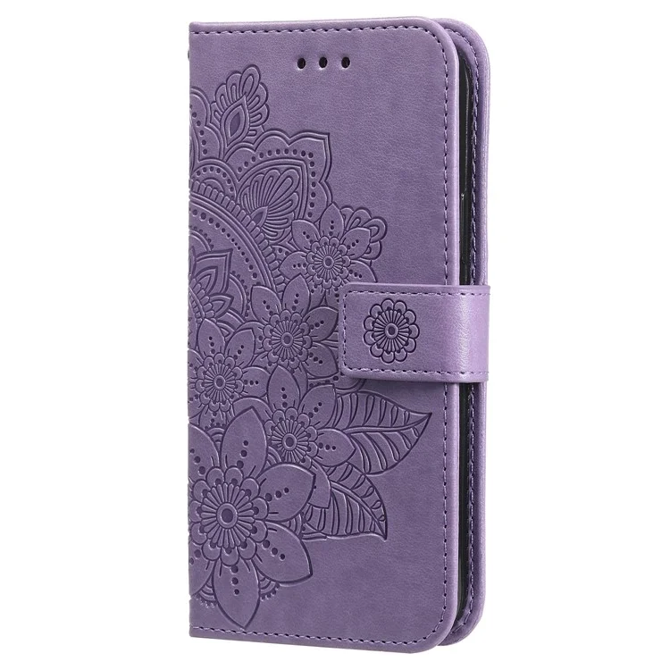 For Honor 200 Lite Case Floral Pattern PU Leather Wallet Stand Phone Cover - Purple