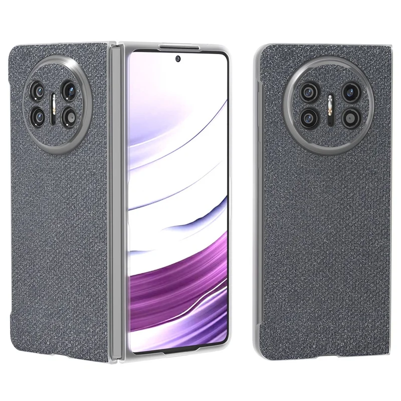 Para el caso de Huawei Mate X5 Textura de Rhinestone Cuero+PC Antideslizante Cubierta del Teléfono - Gris