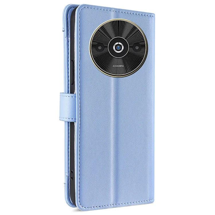 Per Xiaomi Redmi A3 / Poco C61 4G Custodia in pelle PU con tasche per contanti e tracolla - Blu
