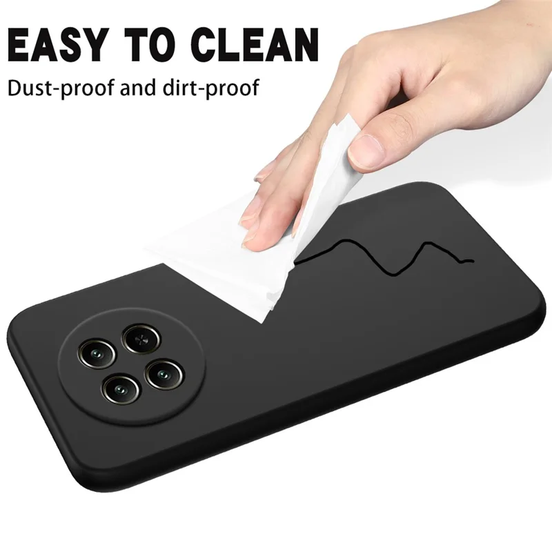 For Realme Narzo 70x 5G Drop Resistant Liquid Silicone Phone Cover Mobile Accessories   - Black