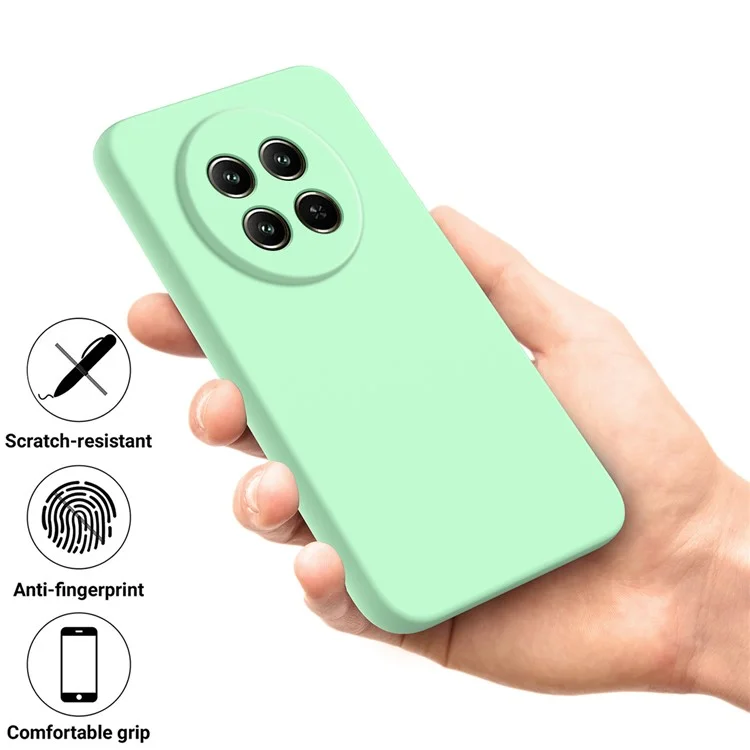 For Realme Narzo 70x 5G Drop Resistant Liquid Silicone Phone Cover Mobile Accessories Wholesale - Green