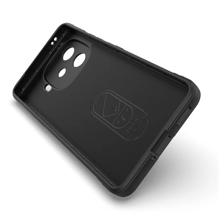 For vivo iQOO Z9 Turbo 5G Case Anti Scratch Soft TPU Rugged Back Phone Cover - Black