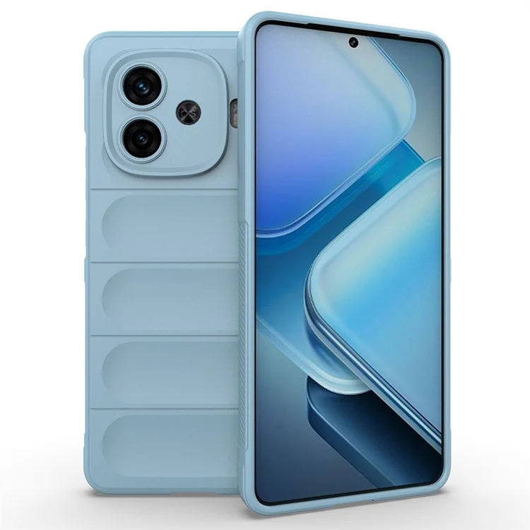 For vivo iQOO Z9 Turbo 5G Case Anti Scratch Soft TPU Rugged Back Phone Cover - Baby Blue