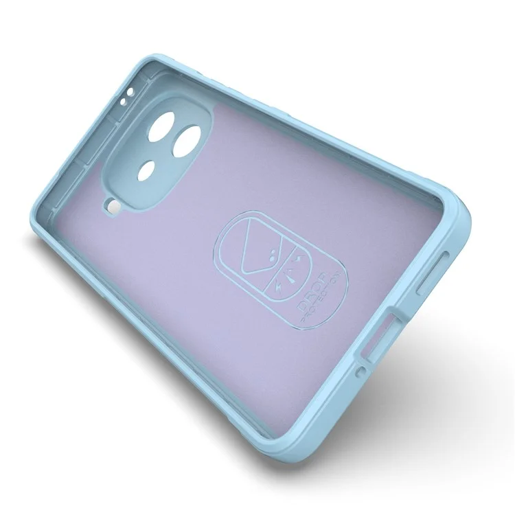 For vivo iQOO Z9 Turbo 5G Case Anti Scratch Soft TPU Rugged Back Phone Cover - Baby Blue