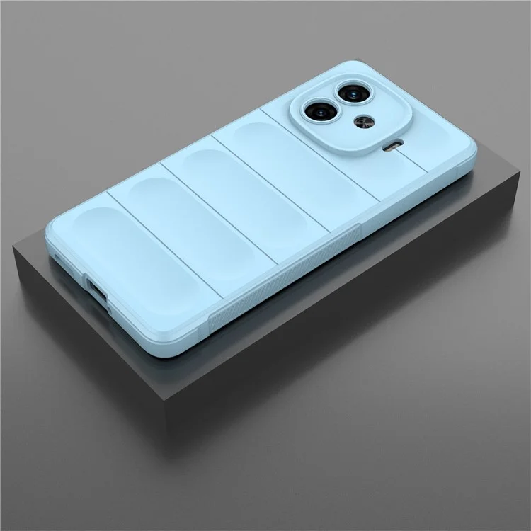 For vivo iQOO Z9 Turbo 5G Case Anti Scratch Soft TPU Rugged Back Phone Cover - Baby Blue