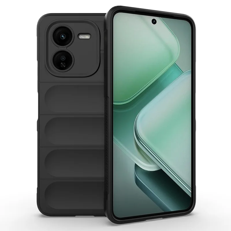 For vivo iQOO Z9x 5G Case Shockproof Rugged Shield Soft TPU Back Cover - Black