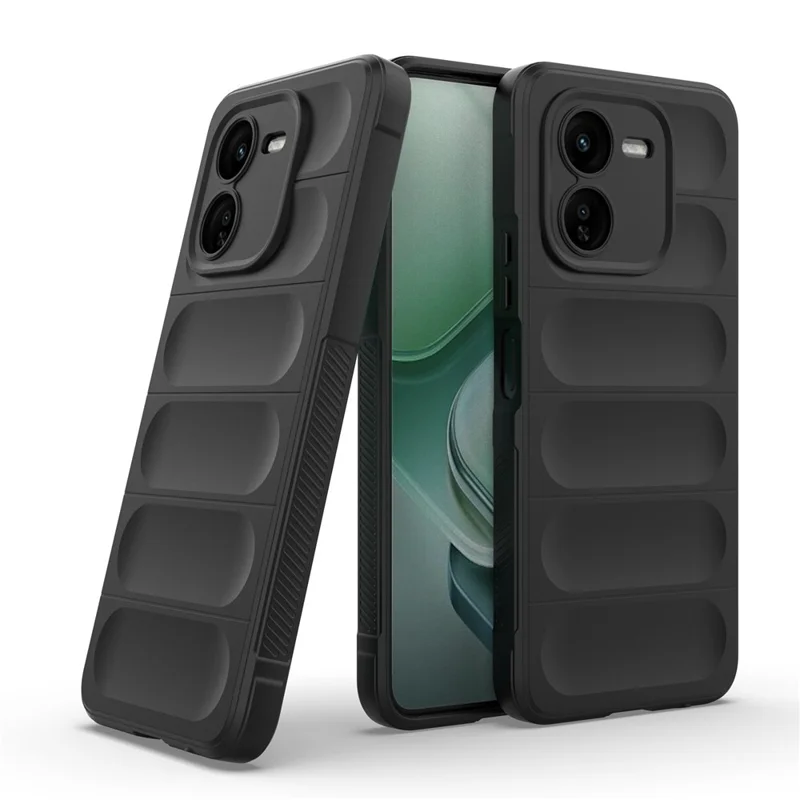 For vivo iQOO Z9x 5G Case Shockproof Rugged Shield Soft TPU Back Cover - Black