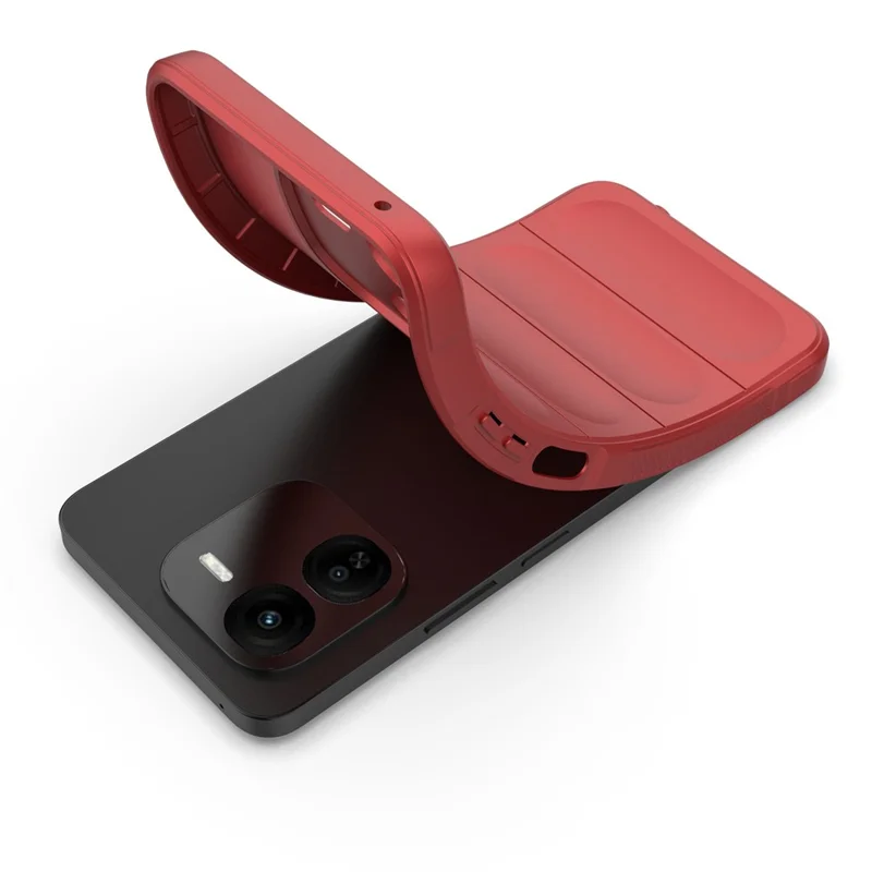 For vivo iQOO Z9x 5G Case Shockproof Rugged Shield Soft TPU Back Cover - Red