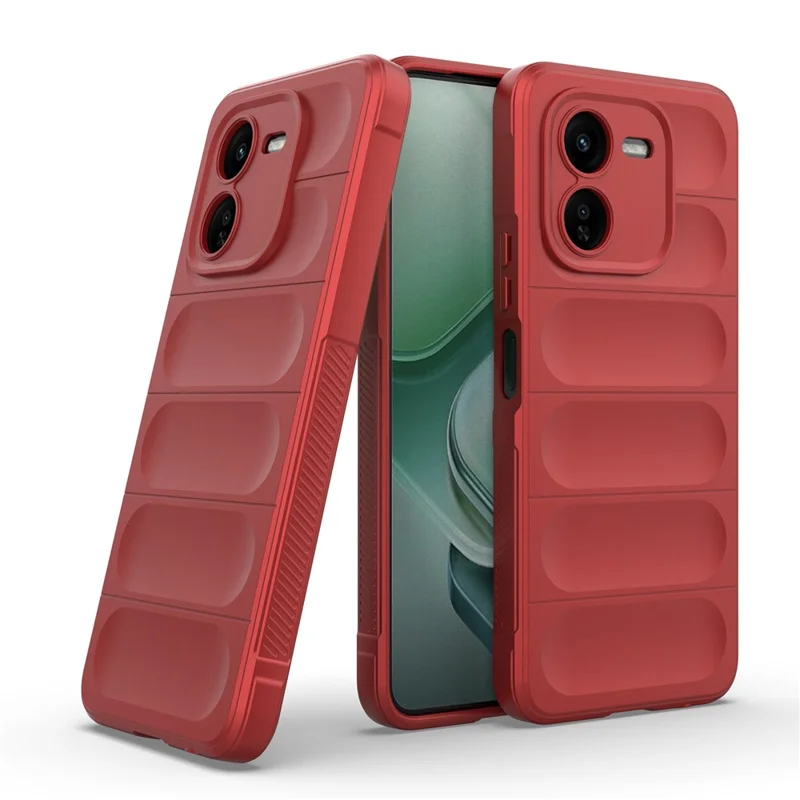 For vivo iQOO Z9x 5G Case Shockproof Rugged Shield Soft TPU Back Cover - Red
