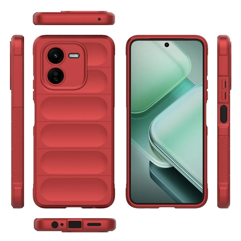 For vivo iQOO Z9x 5G Case Shockproof Rugged Shield Soft TPU Back Cover - Red