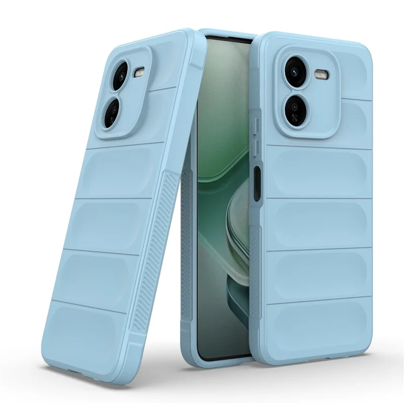 For vivo iQOO Z9x 5G Case Shockproof Rugged Shield Soft TPU Back Cover - Baby Blue