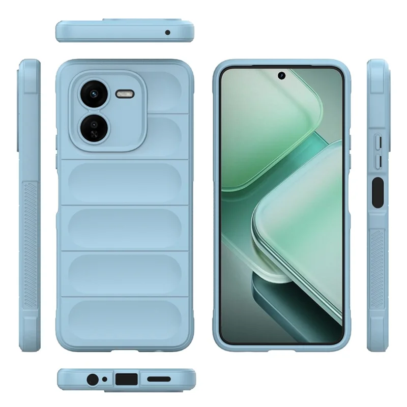 For vivo iQOO Z9x 5G Case Shockproof Rugged Shield Soft TPU Back Cover - Baby Blue