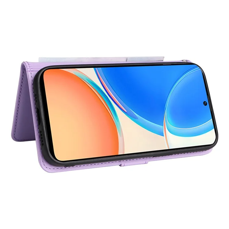 BETOPNICE 005 For Honor X8 4G / X30i / Play6T Pro Lederhülle Brieftasche Abnehmbare Magnetische Handyhülle - Lila