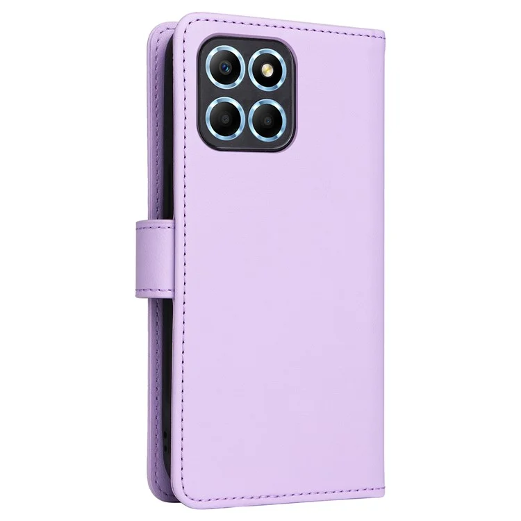 BETOPNICE 005 For Honor X8 5G / X6 4G / Play6C 4G / X6s 4G / 70 Lite / X8a 5G Capa Carteira Destacável de Couro para Telefone - Roxo