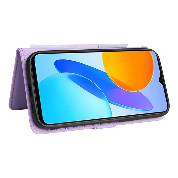 BETOPNICE 005 For Honor X8 5G / X6 4G / Play6C 4G / X6s 4G / 70 Lite / X8a 5G Capa Carteira Destacável de Couro para Telefone - Roxo