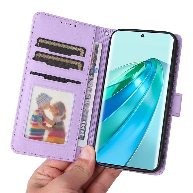 BETOPNICE 005 Capa para Honor X9a 5G / X40 5G / Magic5 Lite 5G - Capa de Couro Destacável 2 em 1 - Roxo