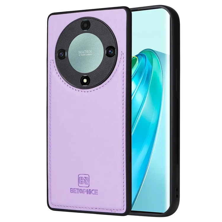 BETOPNICE 005 Capa para Honor X9a 5G / X40 5G / Magic5 Lite 5G - Capa de Couro Destacável 2 em 1 - Roxo