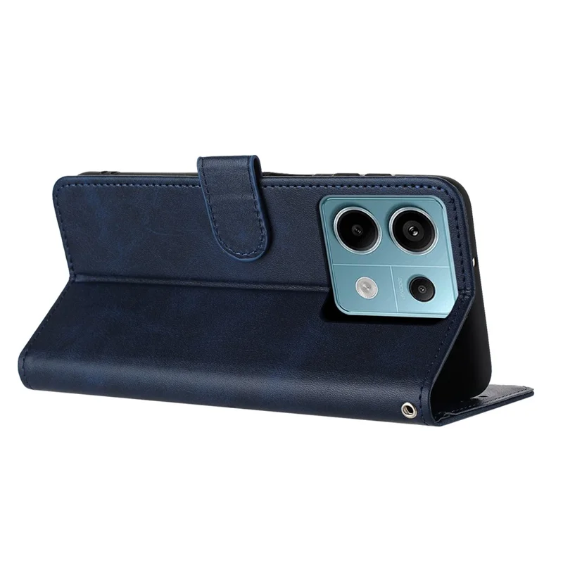 For Xiaomi Redmi Note 13 5G (China) / Redmi Note 13 5G Case Leather Wallet Anti-Fall Phone Cover - Sapphire