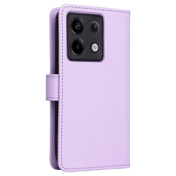 For Xiaomi Redmi Note 13 Pro 5G / Poco X6 5G Magnetic Case BETOPNICE Detachable PU Leather Phone Cover with Strap - Purple