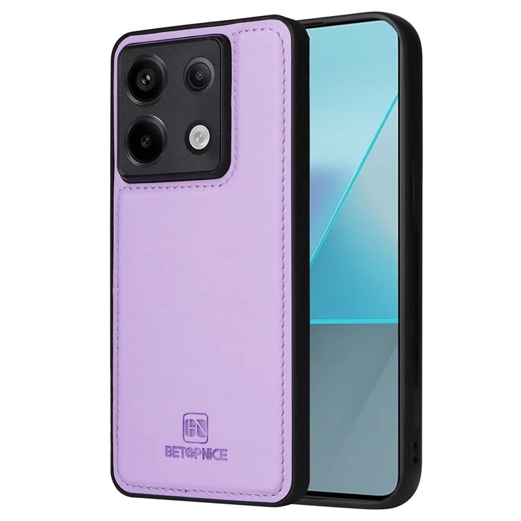 For Xiaomi Redmi Note 13 Pro 5G / Poco X6 5G Magnetic Case BETOPNICE Detachable PU Leather Phone Cover with Strap - Purple