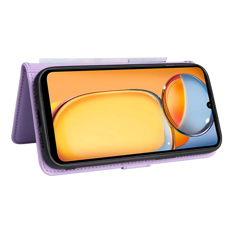For Xiaomi Redmi 13C 4G / Poco C65 4G Magnetic Case BETOPNICE Detachable PU Leather Phone Cover with Strap - Purple
