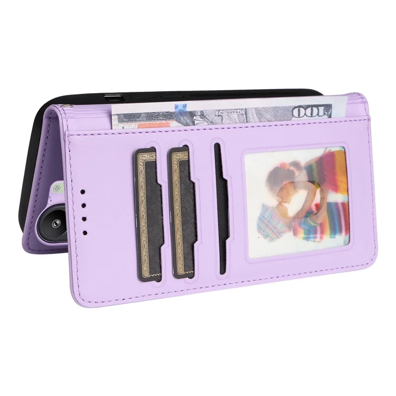 For Xiaomi Redmi 13C 4G / Poco C65 4G Magnetic Case BETOPNICE Detachable PU Leather Phone Cover with Strap - Purple