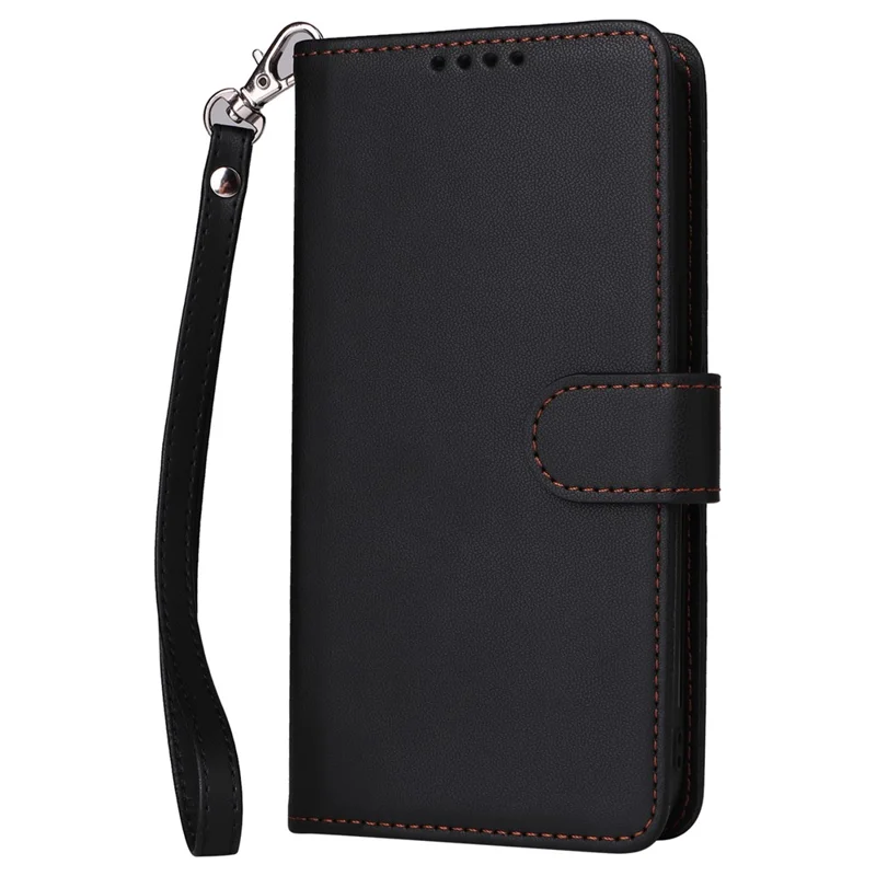 For Xiaomi Redmi Note 13 4G Magnetisk Case BETOPNICE Aftagelig PU Læder Telefonbeskyttelse med Snor - Sort