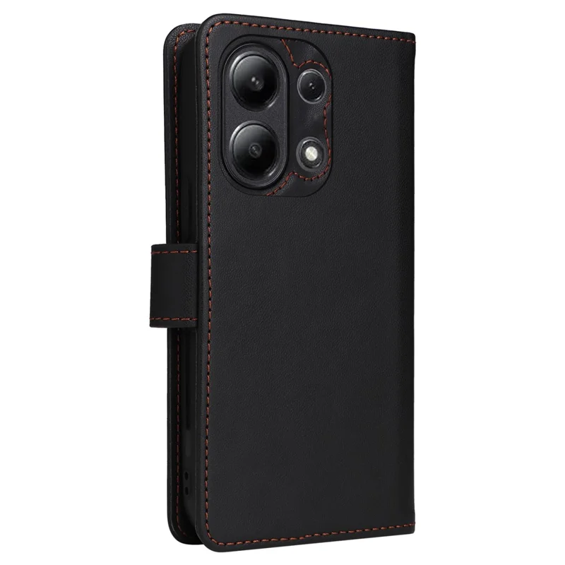 For Xiaomi Redmi Note 13 4G Magnetisk Case BETOPNICE Aftagelig PU Læder Telefonbeskyttelse med Snor - Sort