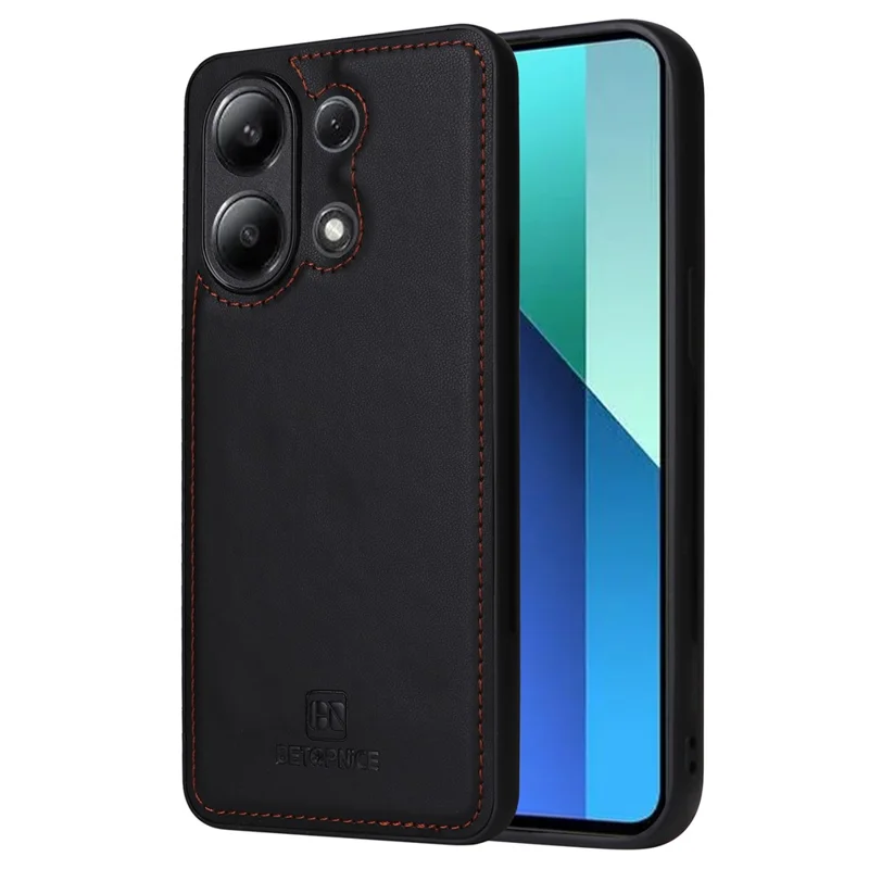 For Xiaomi Redmi Note 13 4G Magnetisk Case BETOPNICE Aftagelig PU Læder Telefonbeskyttelse med Snor - Sort